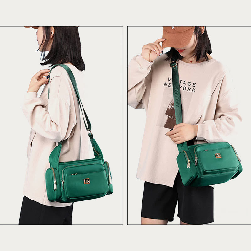 Nylon Crossbody Bag for Women – Daily Use, Multiple Pockets, Adjustable Strap