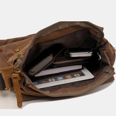 Large Capacity Retro Canvas Crossbody Bag for Women – Stylish & Practical Daily Tote