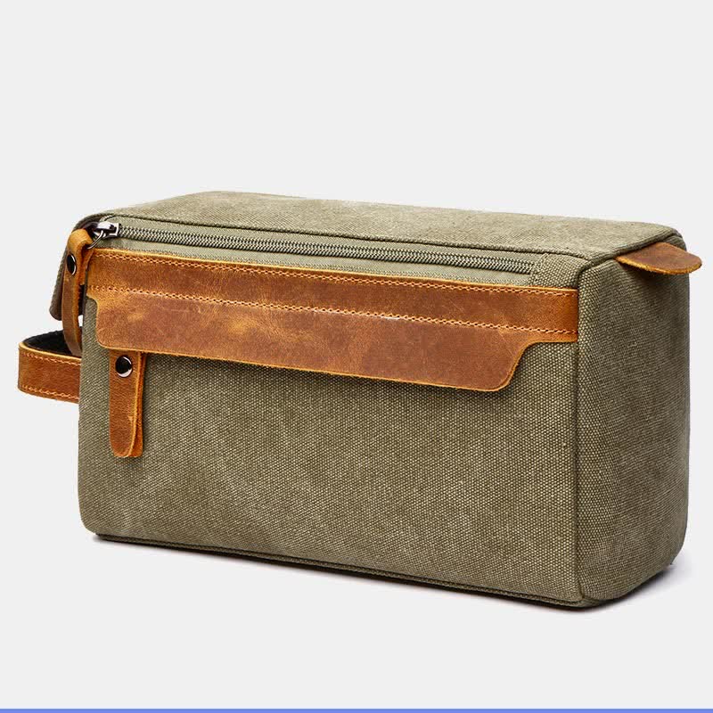 Retro Canvas Storage Makeup Pouch – Travel Toiletry Bag for Women & Men