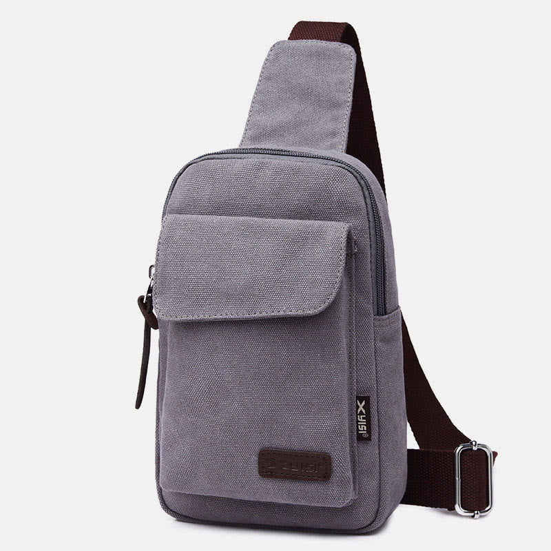 Sling Bag for Men – Multifunctional Outdoor Sports Canvas Chest Bag