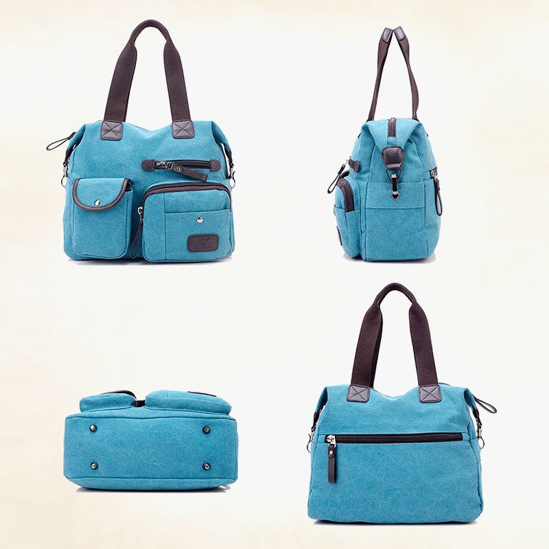 Large Capacity Durable British Style Canvas Tote Bag for Women – Stylish and Practical for Shopping, Travel, and Everyday Use - VOTVO