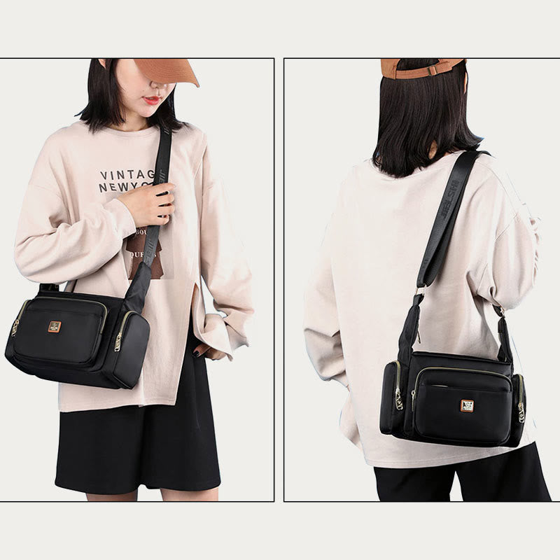 Nylon Crossbody Bag for Women – Daily Use, Multiple Pockets, Adjustable Strap