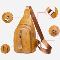 Fashionable Waterproof Sling Bag for Women - Crossbody Purse with Adjustable Strap