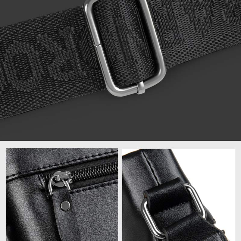 Men's Messenger Bag – Soft PU Leather Crossbody Sling Pack for Travel, Business & Daily Use - VOTVO