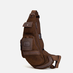 Grande borsa da petto in tela – Zaino a tracolla per sport all'aria aperta da uomo