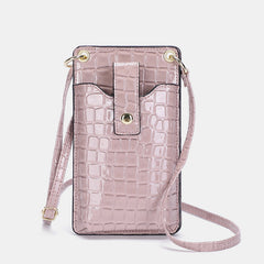 Leather Crossbody Phone Bag with Card Slots for Women – Compact Purse with Adjustable Strap