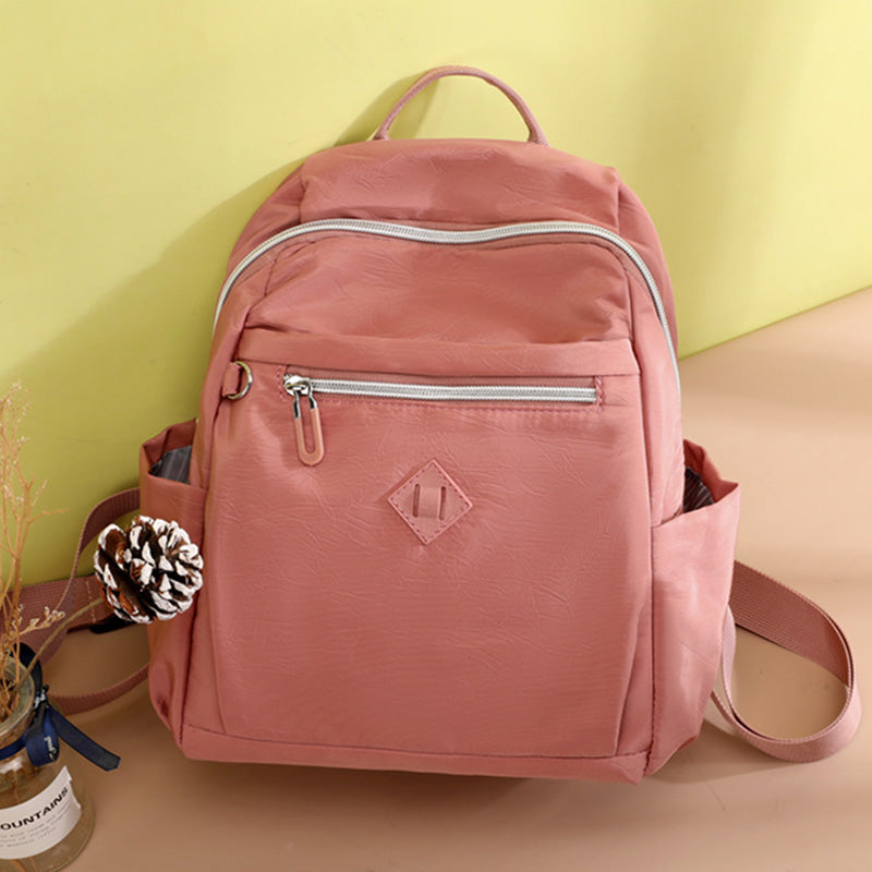 Zaino da donna in nylon con piccolo portamonete – Borsa da viaggio casual da giorno