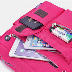 Borsa a tracolla casual impermeabile di grande capacità per donna - Multitasche e tracolla regolabile