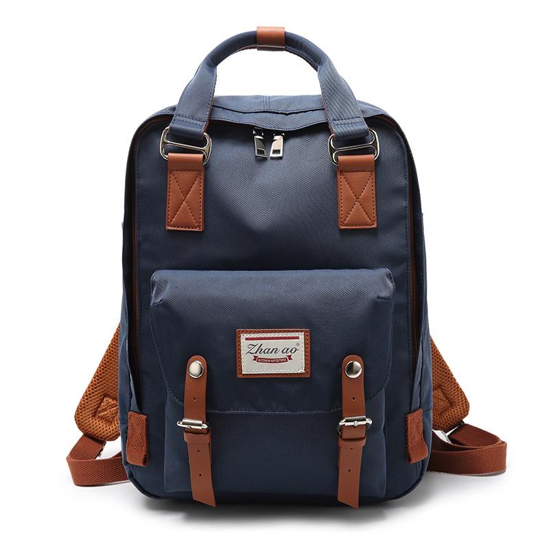 Large Capacity Colorblock Waterproof Backpack – School & Travel Laptop Bag