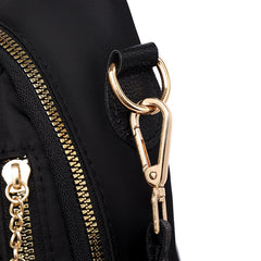 Black Oxford Backpack - Durable and casual, perfect for outdoor activities.