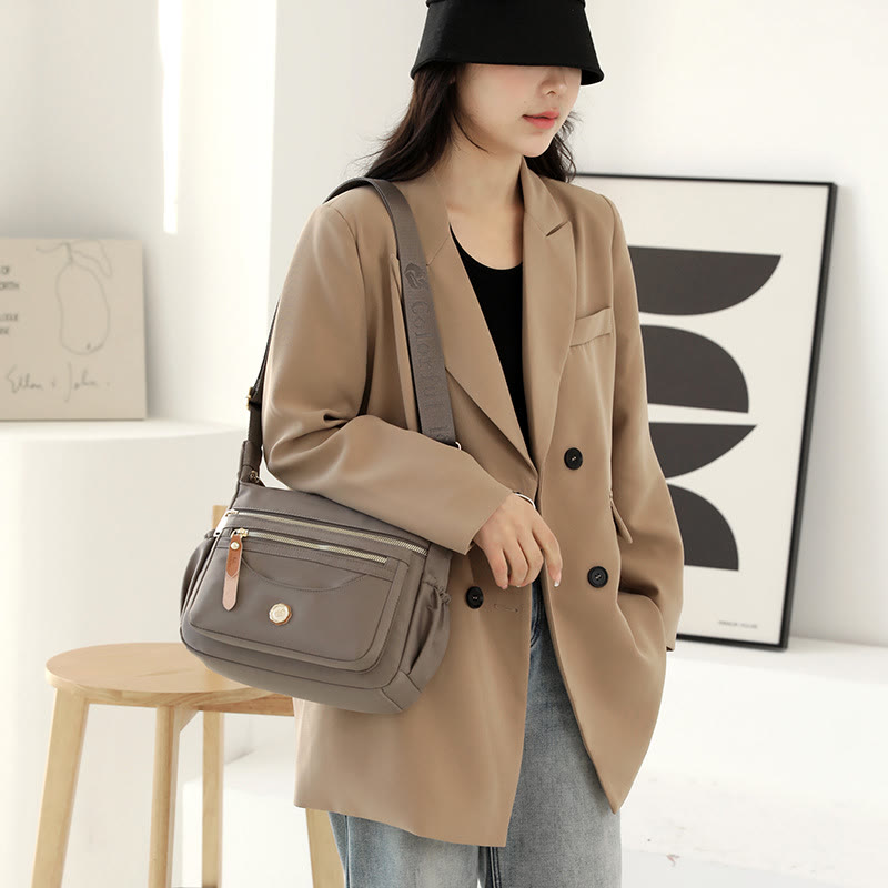 Women’s Minimalist Nylon Crossbody Bag – Water-Resistant Lightweight Daypack