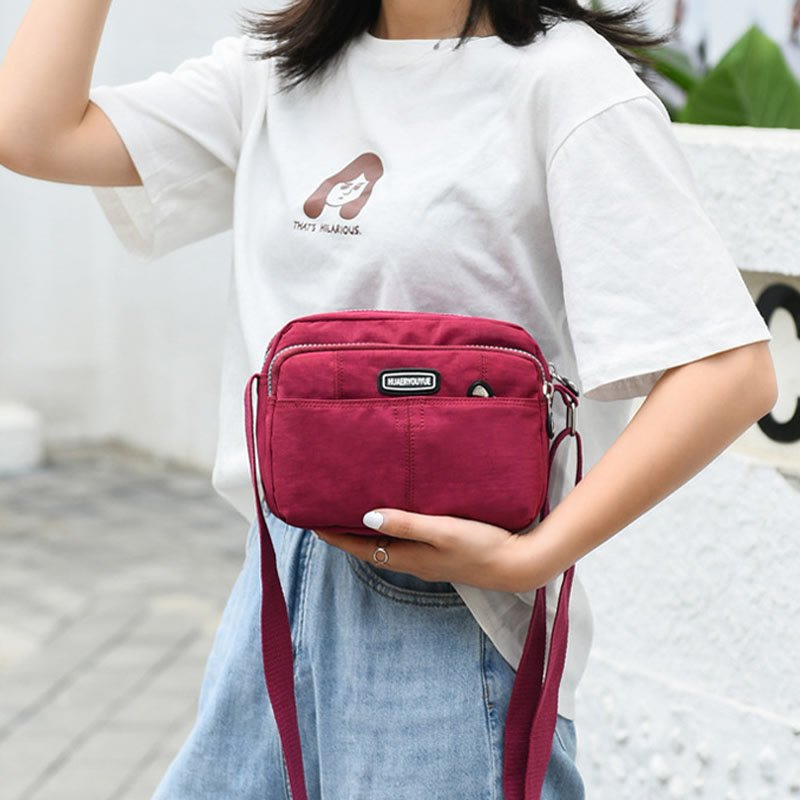 Casual Crossbody Bag for Women – Waterproof Triple Layers Nylon Bag - VOTVO