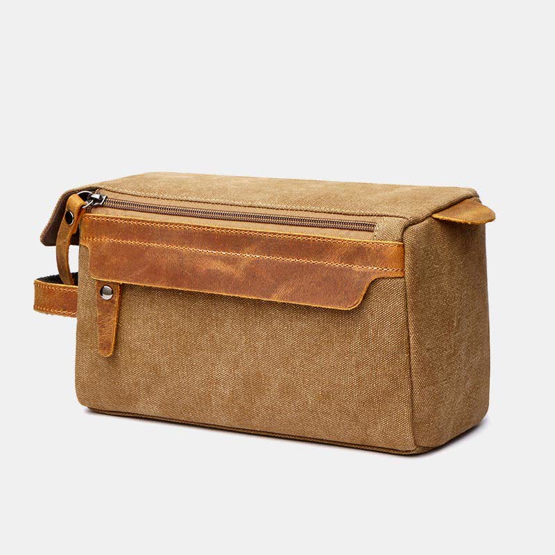 Retro Canvas Storage Makeup Pouch – Travel Toiletry Bag for Women & Men