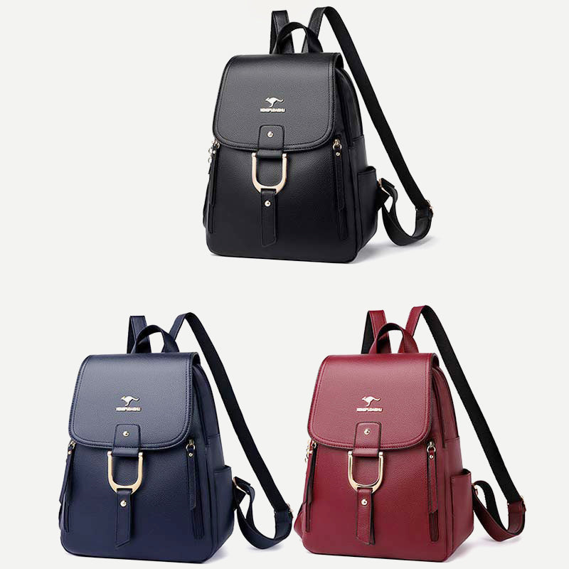 Backpack Purse for Women – Multi-Pocket PU Leather Travel Bag