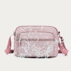 4-Zip Crossbody Bag – Lightweight Nylon Purse for Women