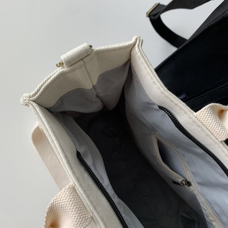 Laptop Tote Handbag – Canvas Shoulder Bag & Briefcase for Travel, Office, and School