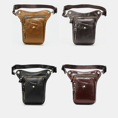Genuine Leather Retro Sport Waist Bag – Classic Style Meets Practical Functionality - VOTVO