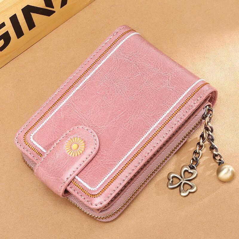 Genuine Leather RFID Multi-Slots Wallet Purse for Women