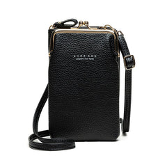 CRYSTAL LEATHER SHOULDER BAG