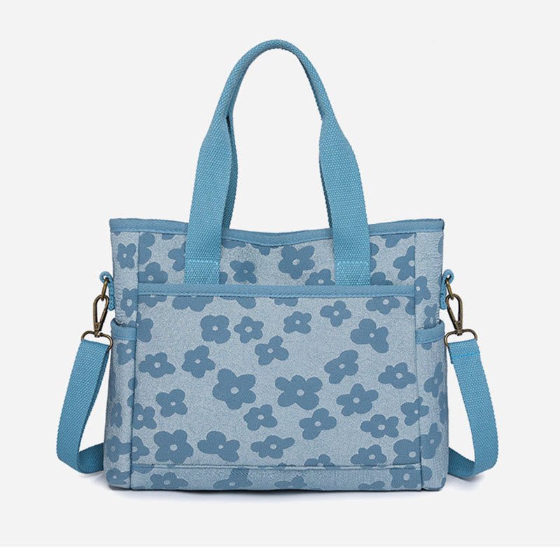 Floral Cute Printing Crossbody Purse – Large Canvas Handbag for Commuting - VOTVO