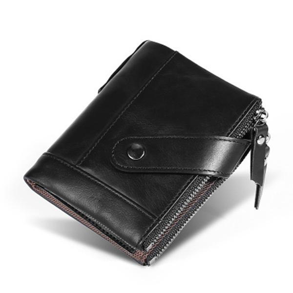 Genuine Leather RFID Small Wallet – Compact and Secure
