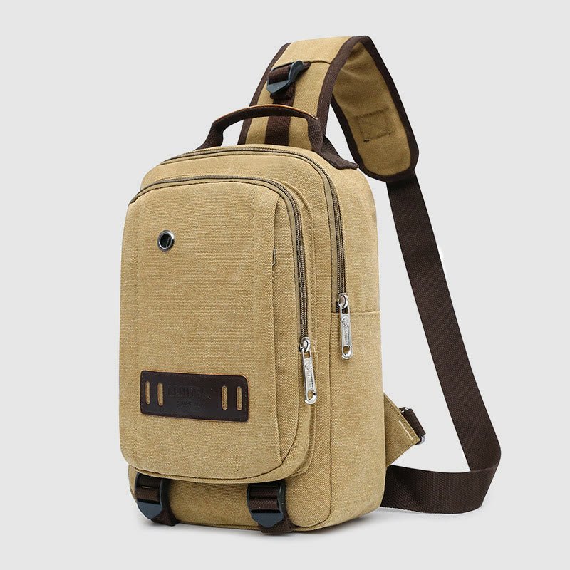 Men's Retro Sling Bag – Outdoor Casual Crossbody Chest Bag for Travel & Sport - VOTVO