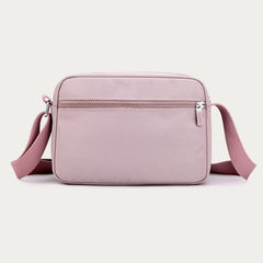 4-Zip Crossbody Bag – Lightweight Nylon Purse for Women