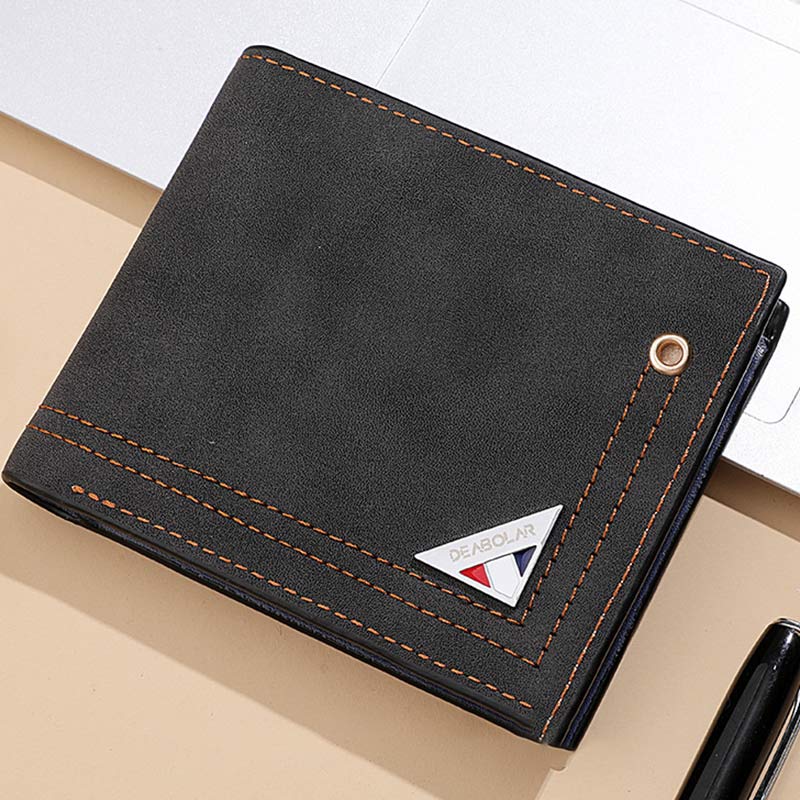 Men’s Slimfold Wallet with Extra Capacity & Passcase – Durable PU Leather Card Holder
