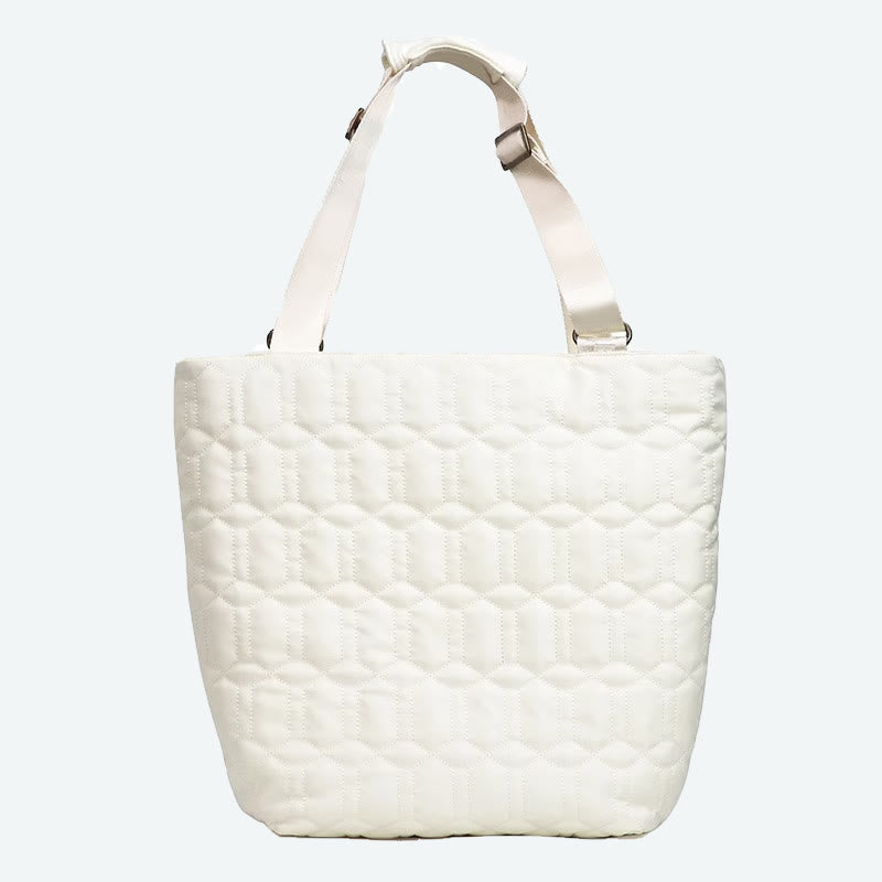 Borsa da racchetta in nylon da donna - Borsa a tracolla bianca per sport da badminton all'aperto