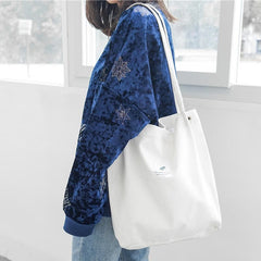 Corduroy Tote Bag for Women – Large Capacity School Shoulder Bag with Magnetic Closure