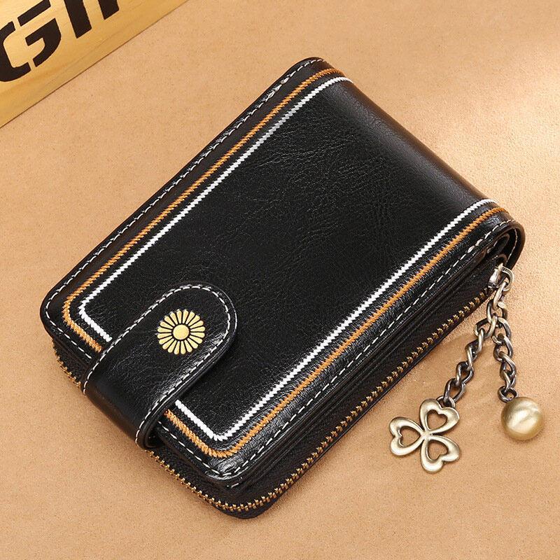 Genuine Leather RFID Multi-Slots Wallet Purse for Women