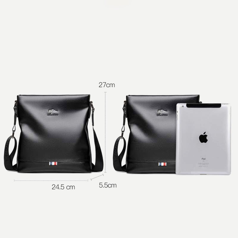 Men's Messenger Bag – Soft PU Leather Crossbody Sling Pack for Travel, Business & Daily Use - VOTVO