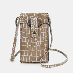 Leather Crossbody Phone Bag with Card Slots for Women – Compact Purse with Adjustable Strap