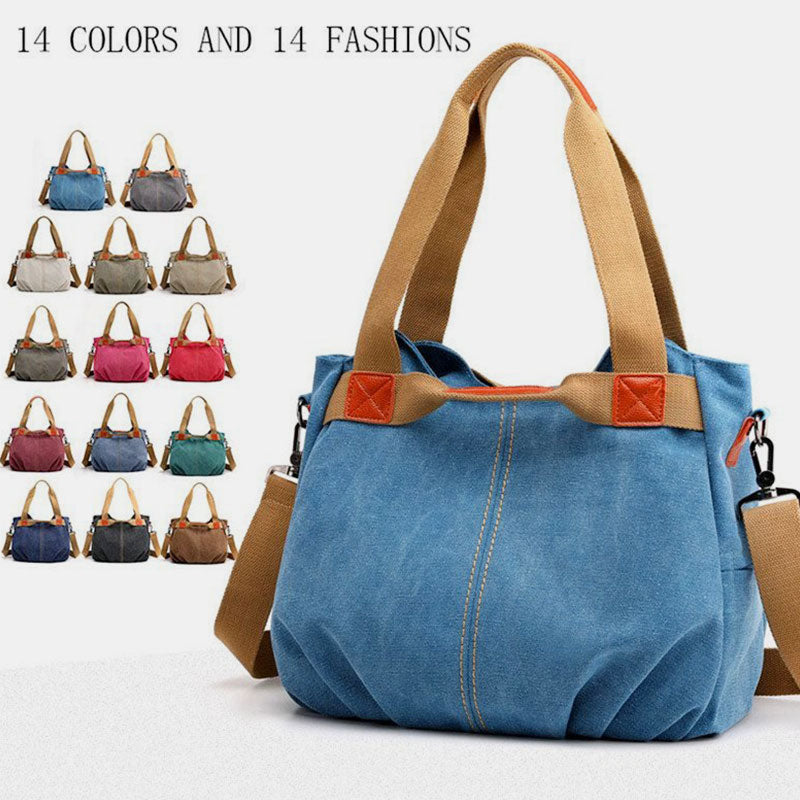 Large Capacity Canvas Messenger Bag – Stylish Shoulder Bag for Daily Use