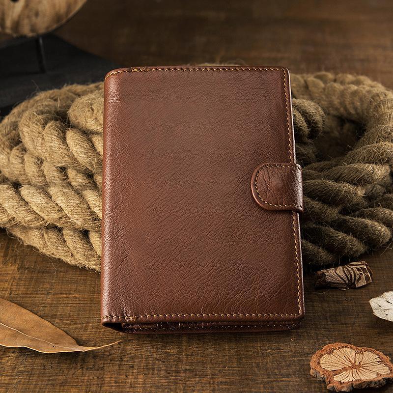 Premium Real Leather Large Capacity Vertical Wallet for Men – Slim, Durable & Stylish