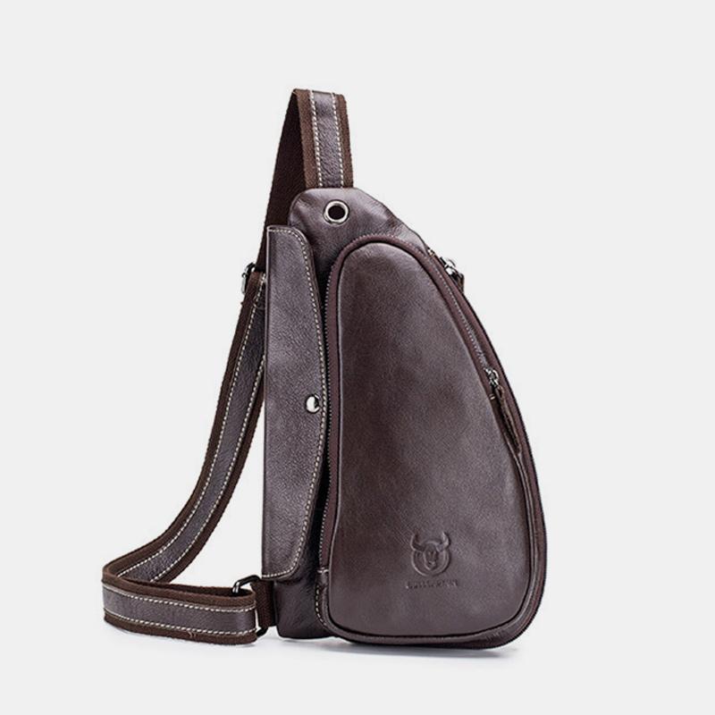 Anti - theft Slim Sling Bag for Men | Genuine Leather Crossbody Chest Bag - VOTVO
