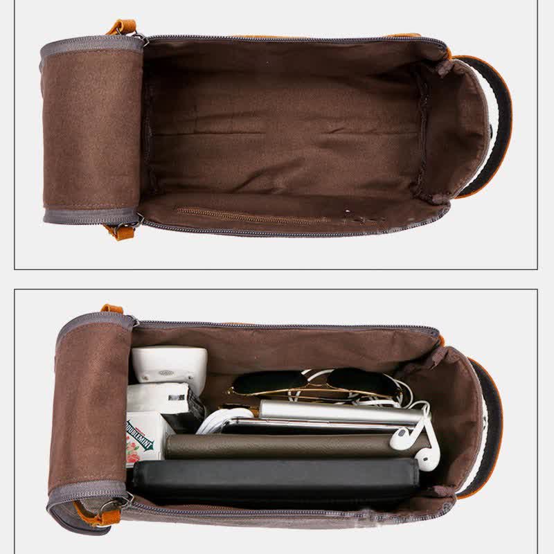 Retro Canvas Storage Makeup Pouch – Travel Toiletry Bag for Women & Men