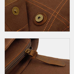 Large Capacity Retro Canvas Crossbody Bag for Women – Stylish & Practical Daily Tote