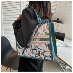 Borsa tote in tela di grande capacità per donna – Borsa da pendolare quotidiana
