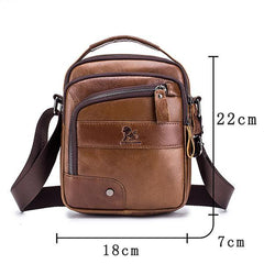Genuine Leather Vintage Crossbody Bag for Men – Stylish Shoulder Bag - VOTVO