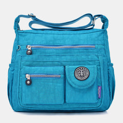 Borsa a tracolla casual impermeabile di grande capacità per donna - Multitasche e tracolla regolabile