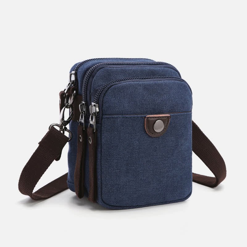 Belt Loop Holster Phone Purse - Small Canvas Crossbody Side Shoulder Bag - VOTVO