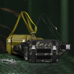 Grande borsa tattica mimetica per lo sport | Borsa a tracolla in nylon | Marsupio