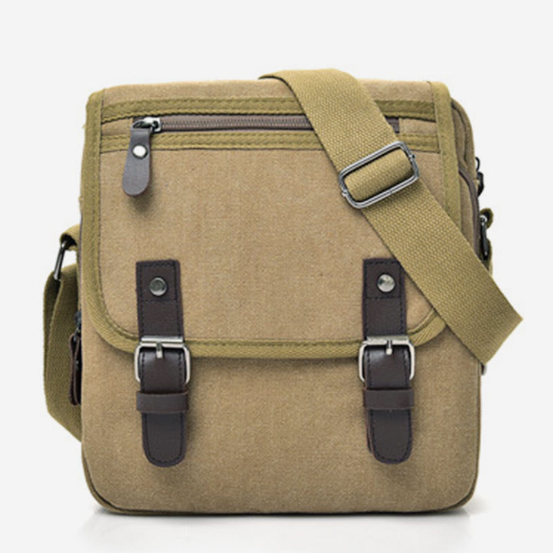 Retro Canvas Messenger Bag for Men – Crossbody Shoulder Bag for Business & Travel