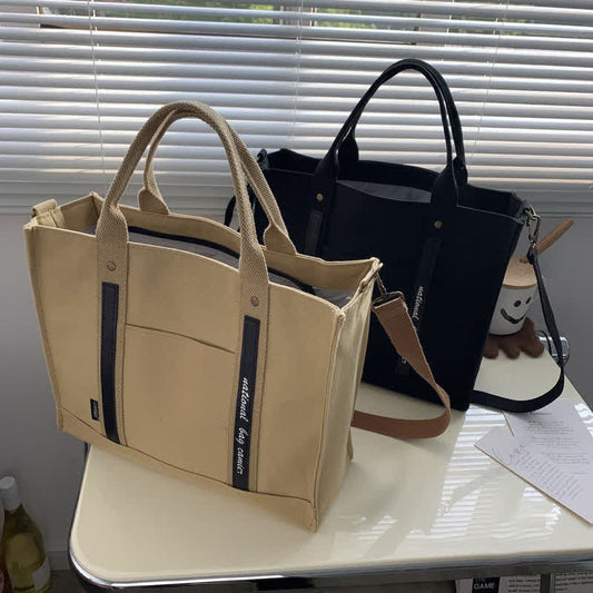 Bolso de mano para portátil: bandolera y maletín de lona para viajes, oficina y escuela.