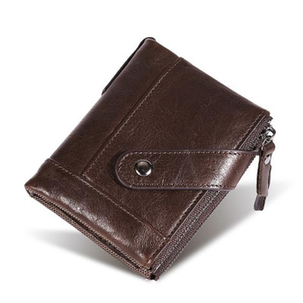 Genuine Leather RFID Small Wallet – Compact and Secure