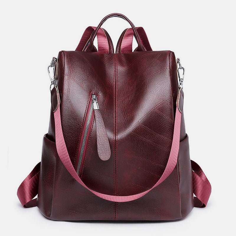 Women’s Leather Convertible Backpack Purse – Anti - Theft Travel Daypack & Shoulder Bag - VOTVO