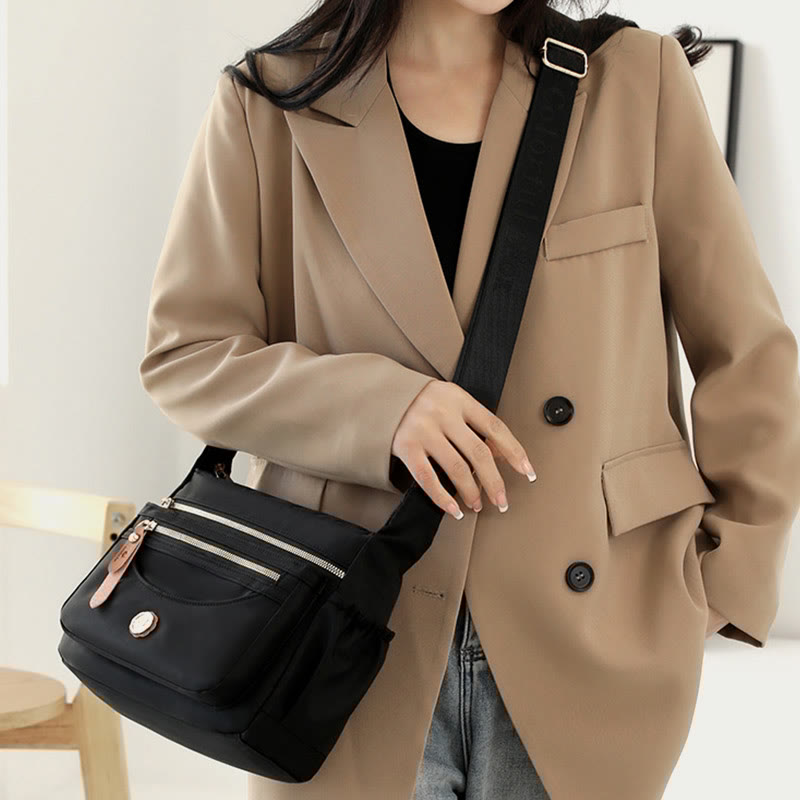 Women’s Minimalist Nylon Crossbody Bag – Water-Resistant Lightweight Daypack