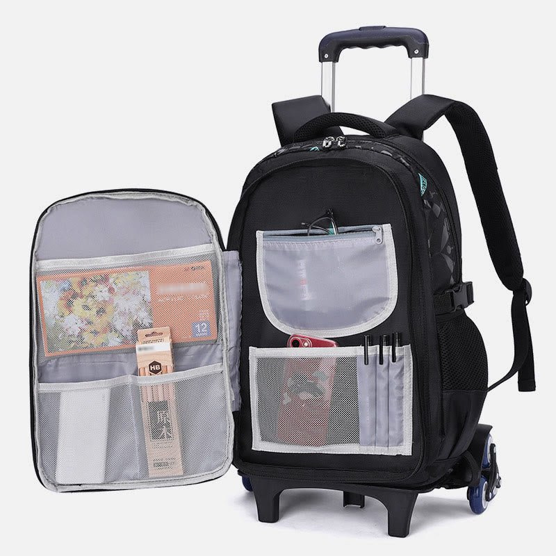 Rolling Wheels Backpack for Teens & Students – Multifunctional Travel Bookbag with Adjustable Straps - VOTVO