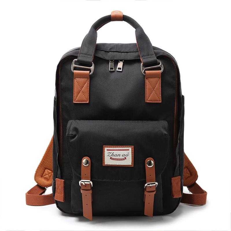 Large Capacity Colorblock Waterproof Backpack – School & Travel Laptop Bag